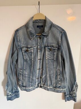 Kaari Blue Washed Denim Trucker Jacket